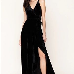 Black Velvet Maxi Dress